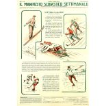 Ski Poster Winter Sports Education Italy 1935
