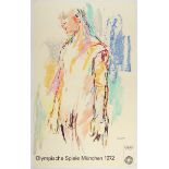 Sport Poster 1972 Munich Olympic Games Oscar Kokoschka Poster