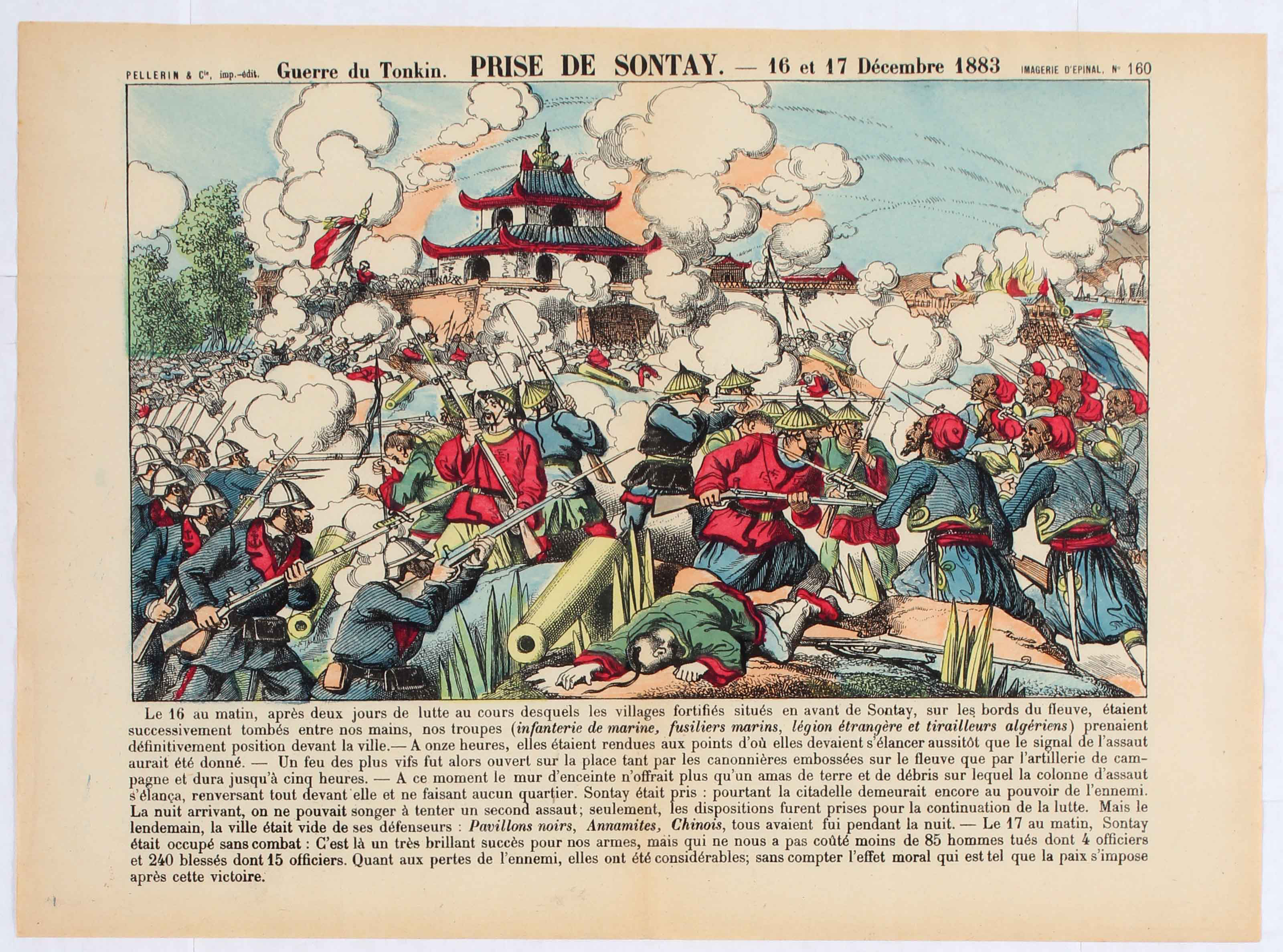 Poster War of Tonkin Capture of Sontay December 1883