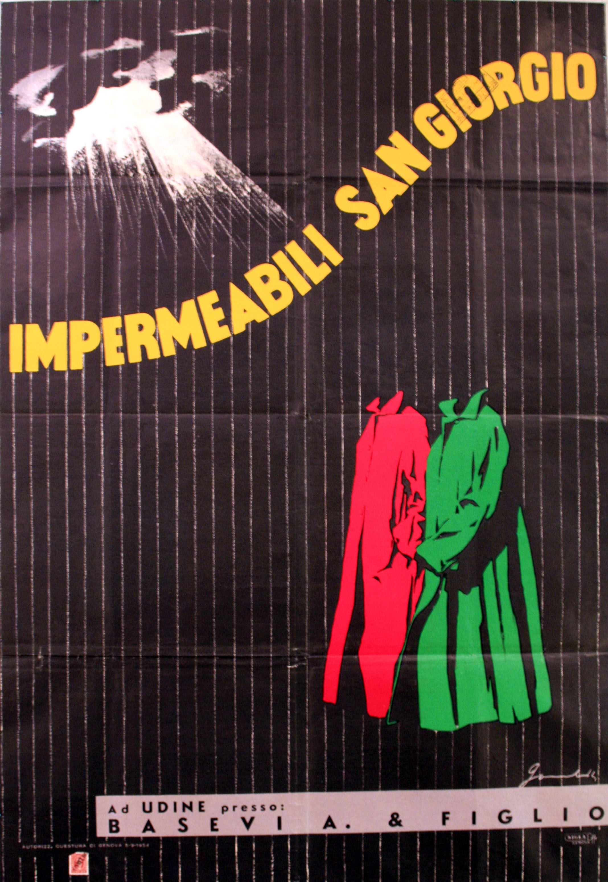 Advertising Poster San Giorgio Raincoats