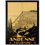 Travel Advertising Poster Andenne Tourisme