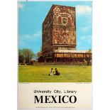 Travel Poster University City Library Mexico