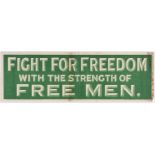 WWI Propaganda Poster Fight for Freedom with the Strength of Free Men