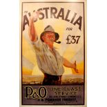 Travel Poster Australia P&O Cruise Line Roussel