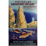 Travel Poster Aquariums Mosans