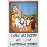 Advertising Poster Hungarian Art Nouveau Exhibition Copenhagen1975