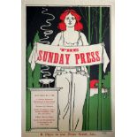 Advertising Poster The Sunday Press 1895
