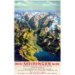 Travel Poster Brienz Meiringen Haslital Switzerland