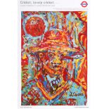 London Underground Poster Cricket Adrian Clarke