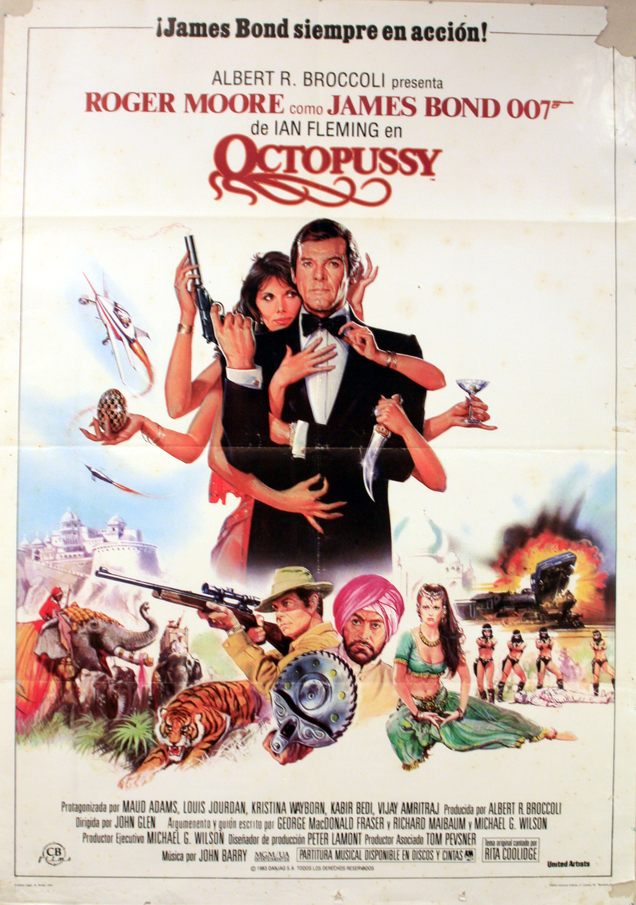 Movie Poster James Bond Octopussy Spanish release