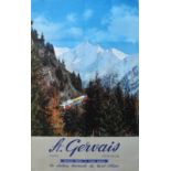 Travel Poster St Gervais Haute Savoie
