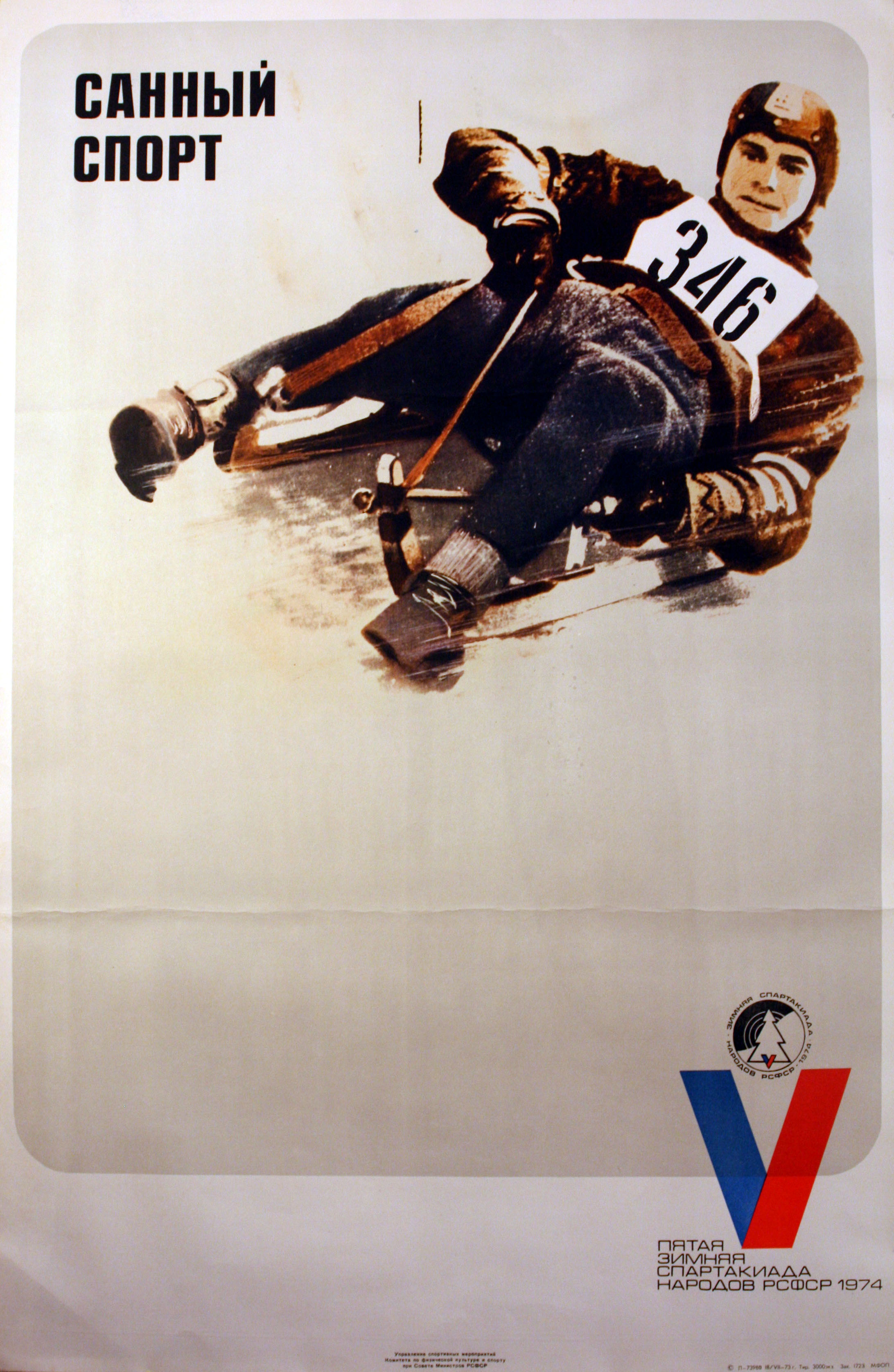 Sport Poster Russian Winter Spartakiada 1974