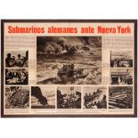 Propaganda Poster Nazi Submarines Nueva York WWII