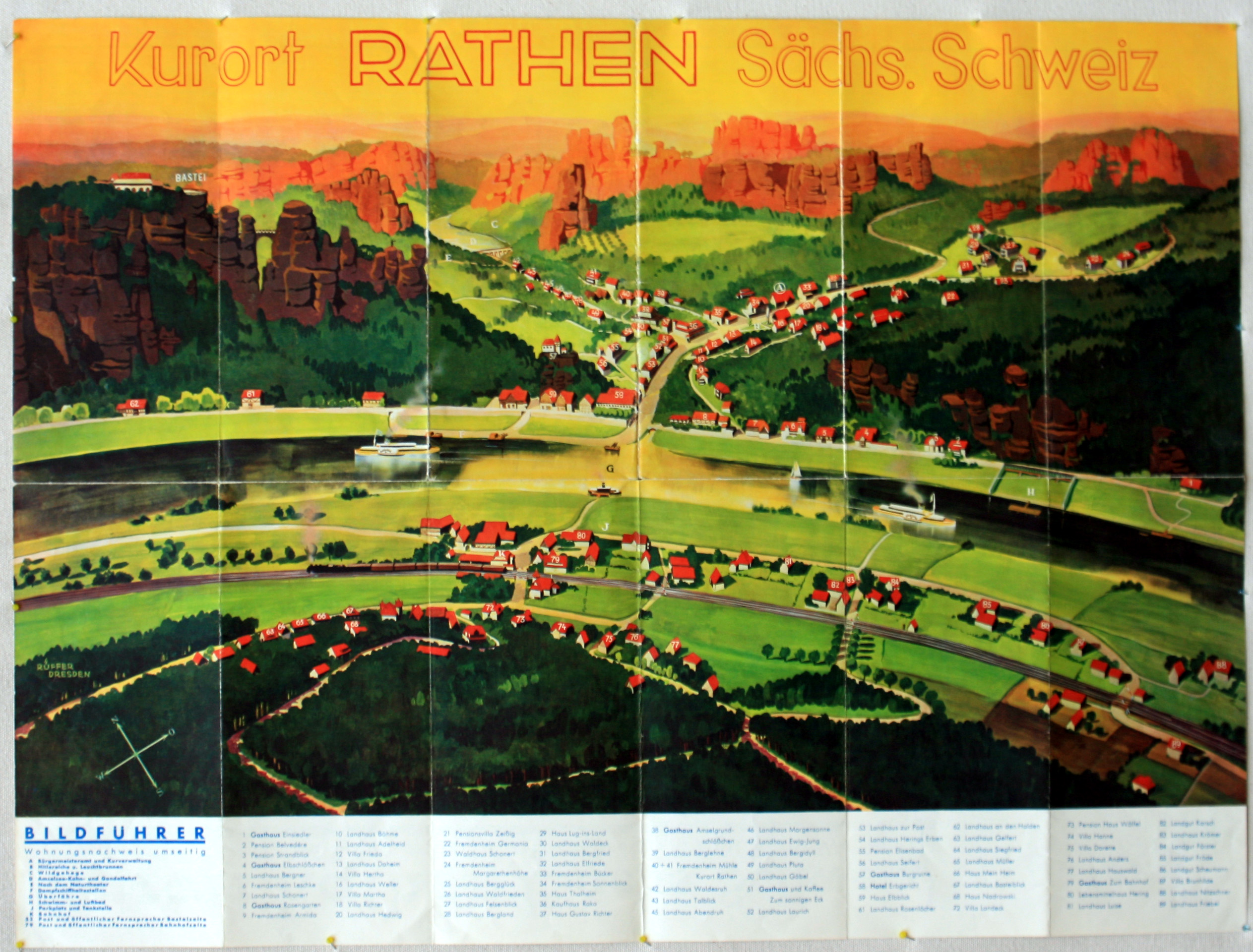 Travel Poster Kurort Rathen Switzerland