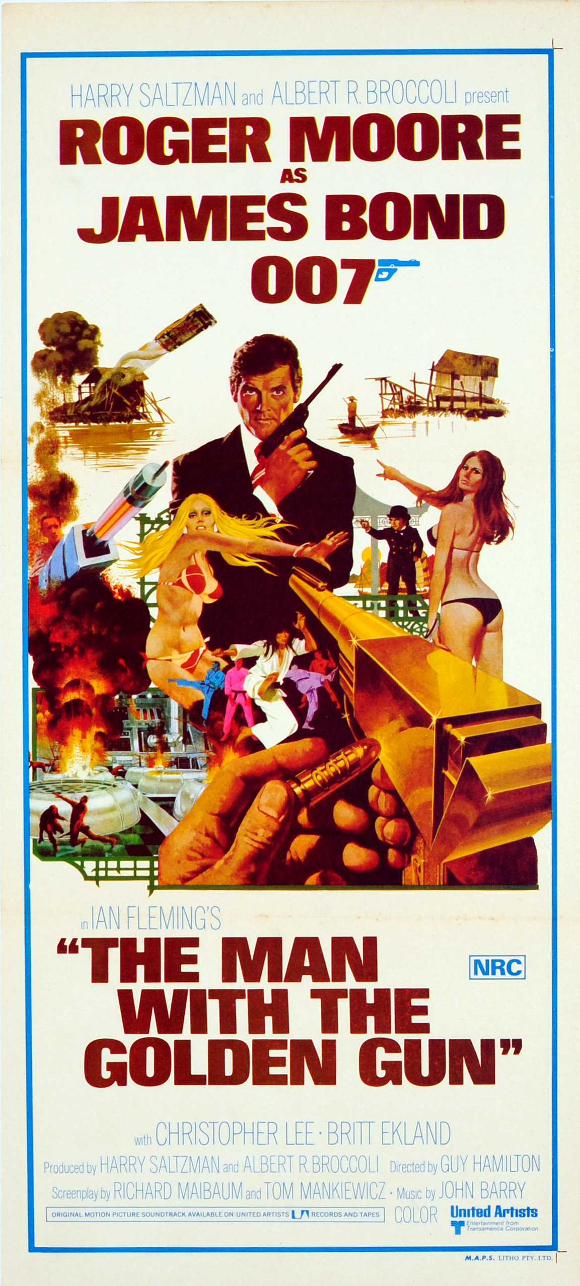 Movie Poster James Bond The Man with the Golden Gun Australia