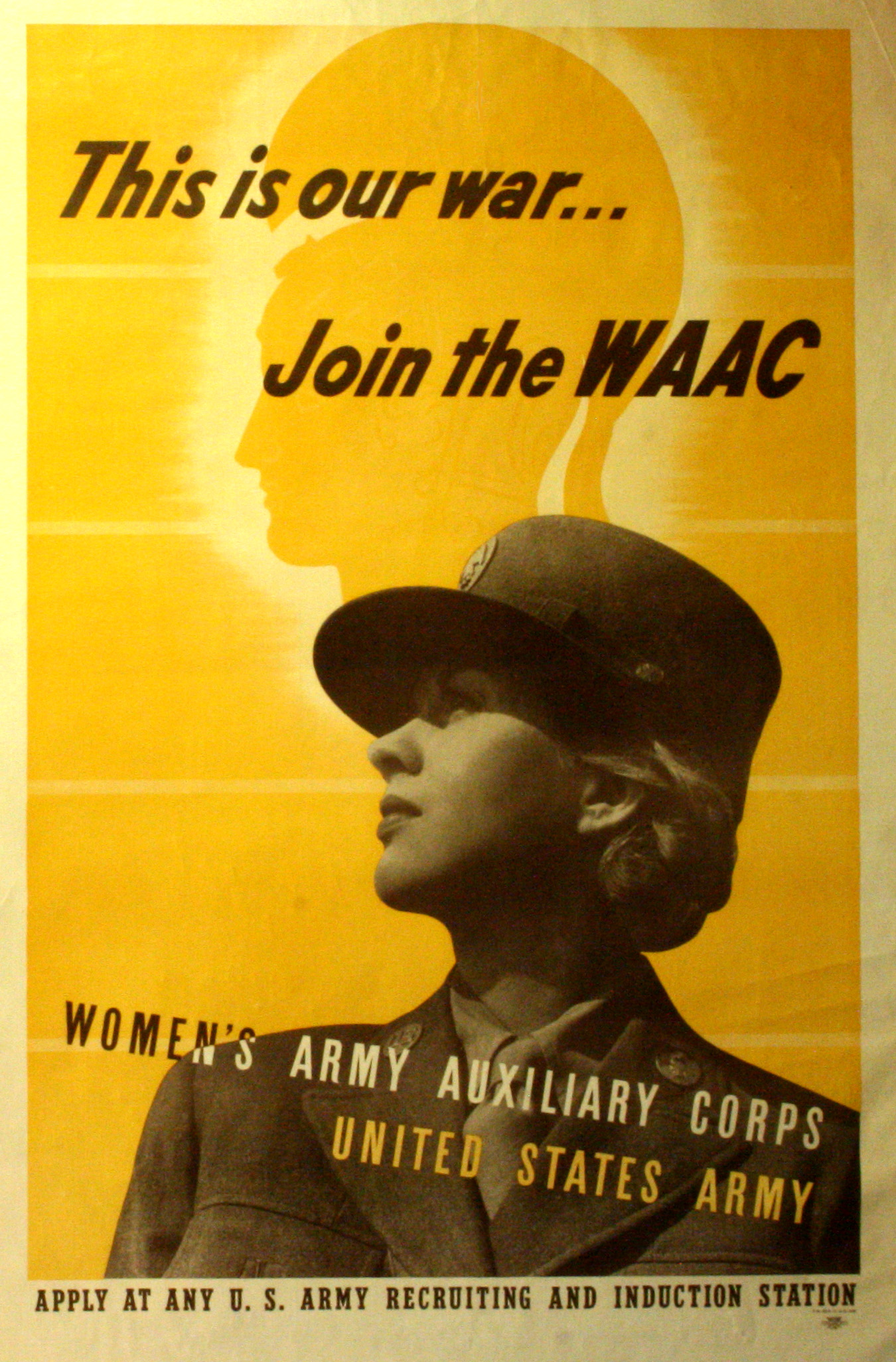 War Poster Our war WAAC USA WWII