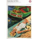 London Underground Poster Lazy Days Tube Little Venice Sandra Fisher