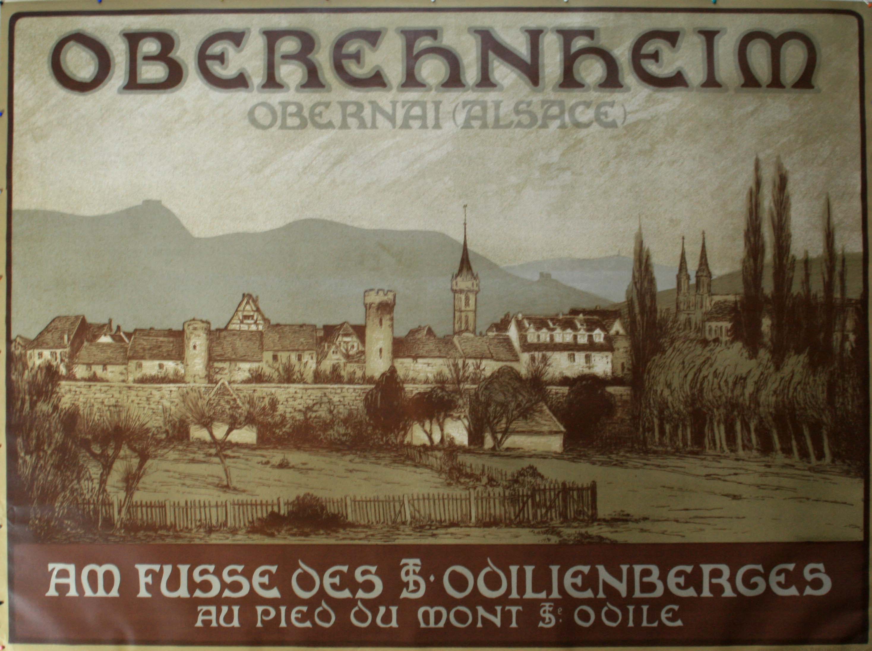 Travel Poster Oberehnheim France Art Nouveau