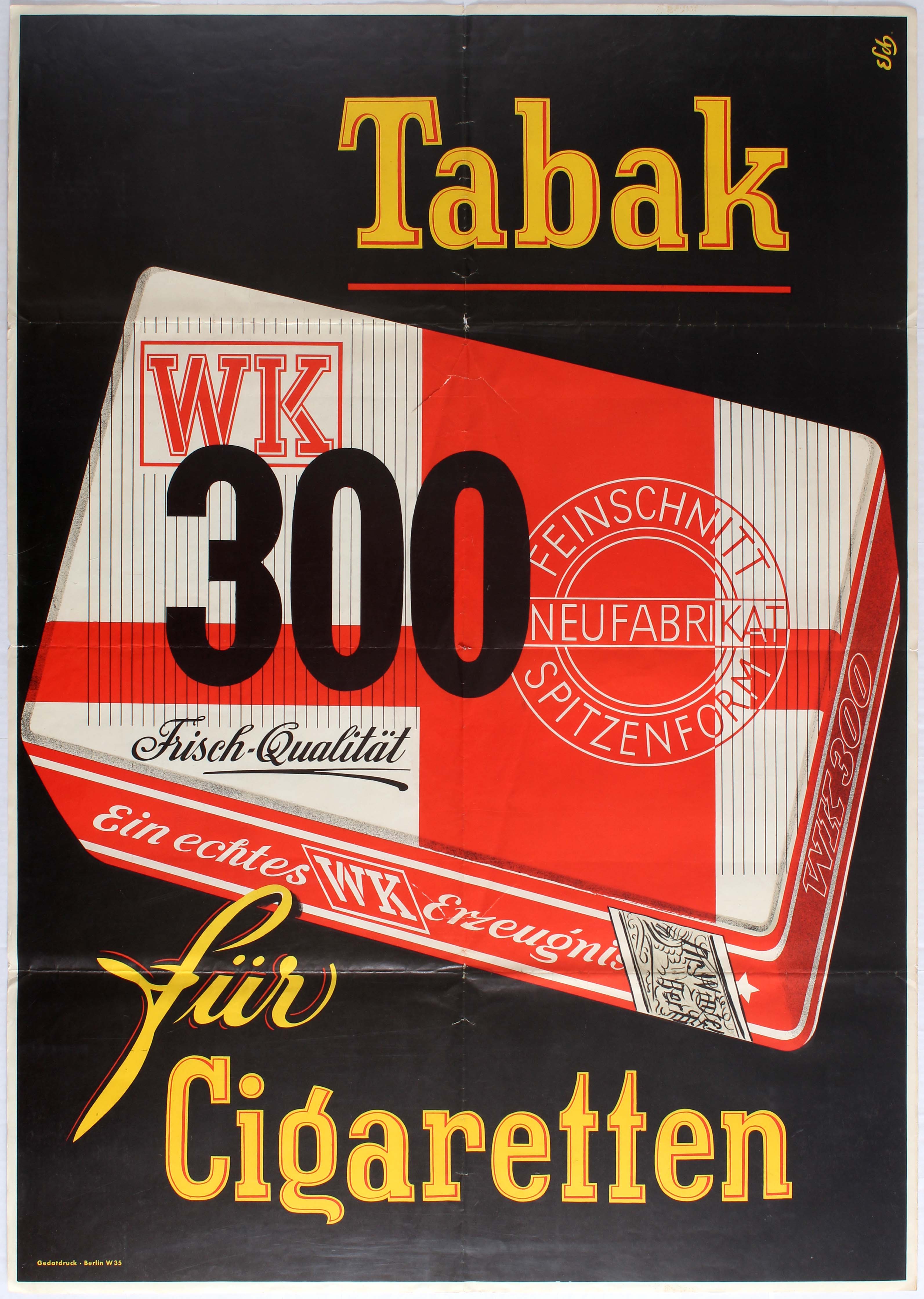 Advertising poster Tabak für Cigaretten WK300 Tobacco for Cigarettes