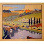 Travel Poster 3 Views of France Art Nouveau