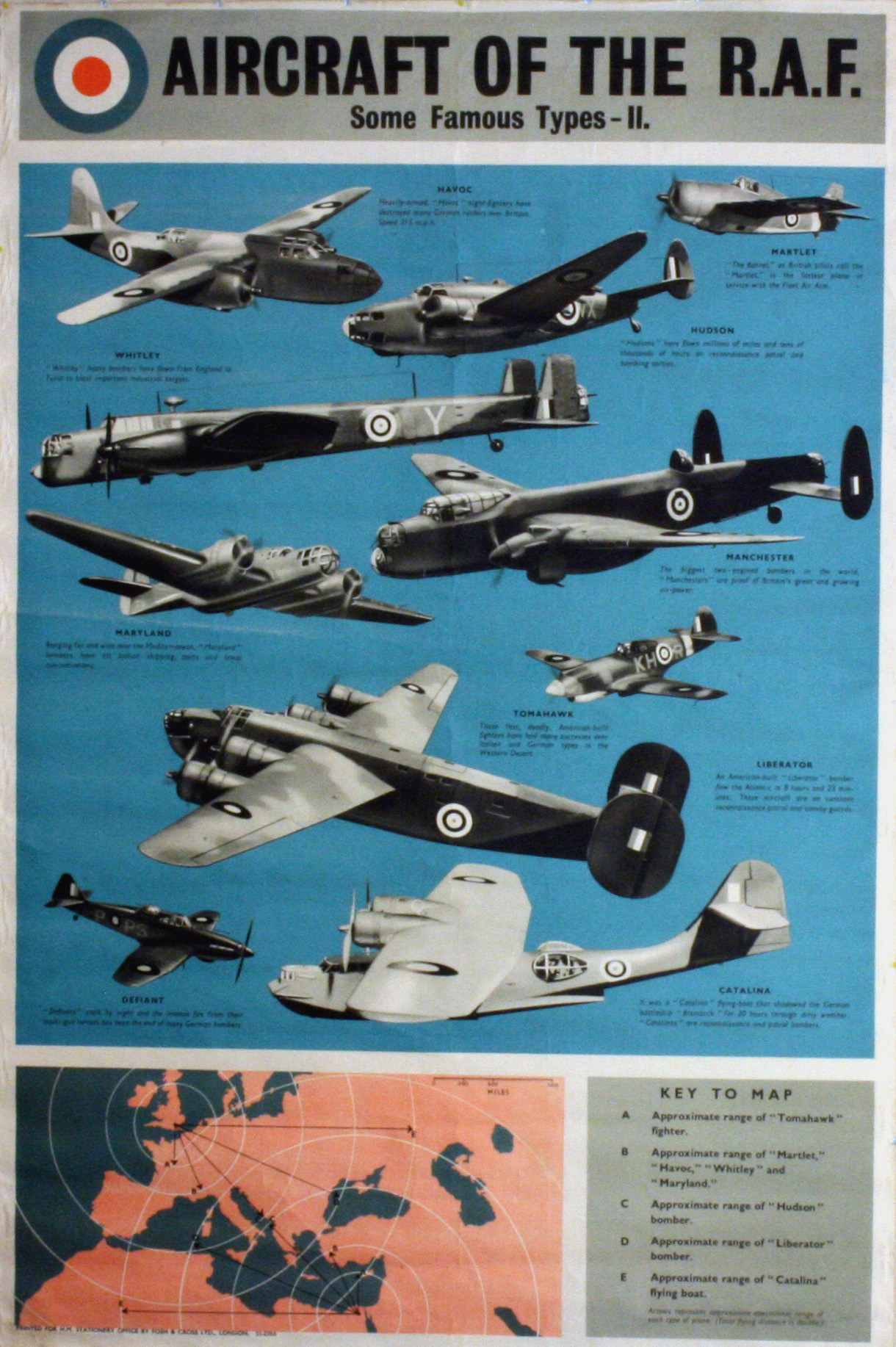 Propaganda Poster WWII Aircraft of the Royal Air Force