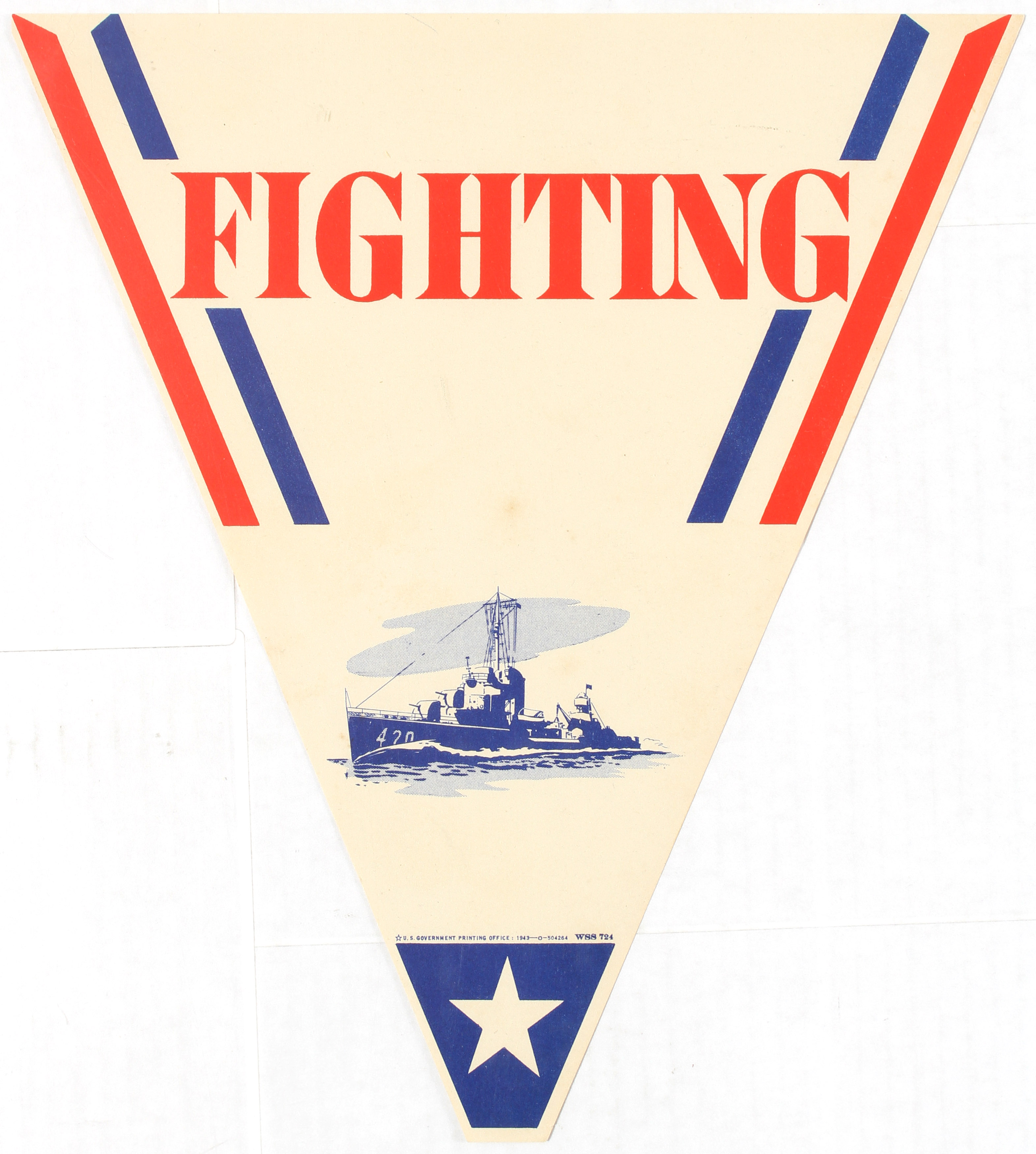 Propaganda poster Fighting pennant WWII USA