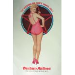 Advertising poster Pinup Western Air Force Airline