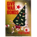 War Poster Give war bonds WWII USA