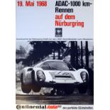 Sport Poster 1968 ADAC 1000 km Race Nurburgring