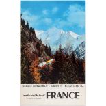 Travel poster France Le Tramway du Mont-Blanc Saint-Gervais The-Savoie Fumex