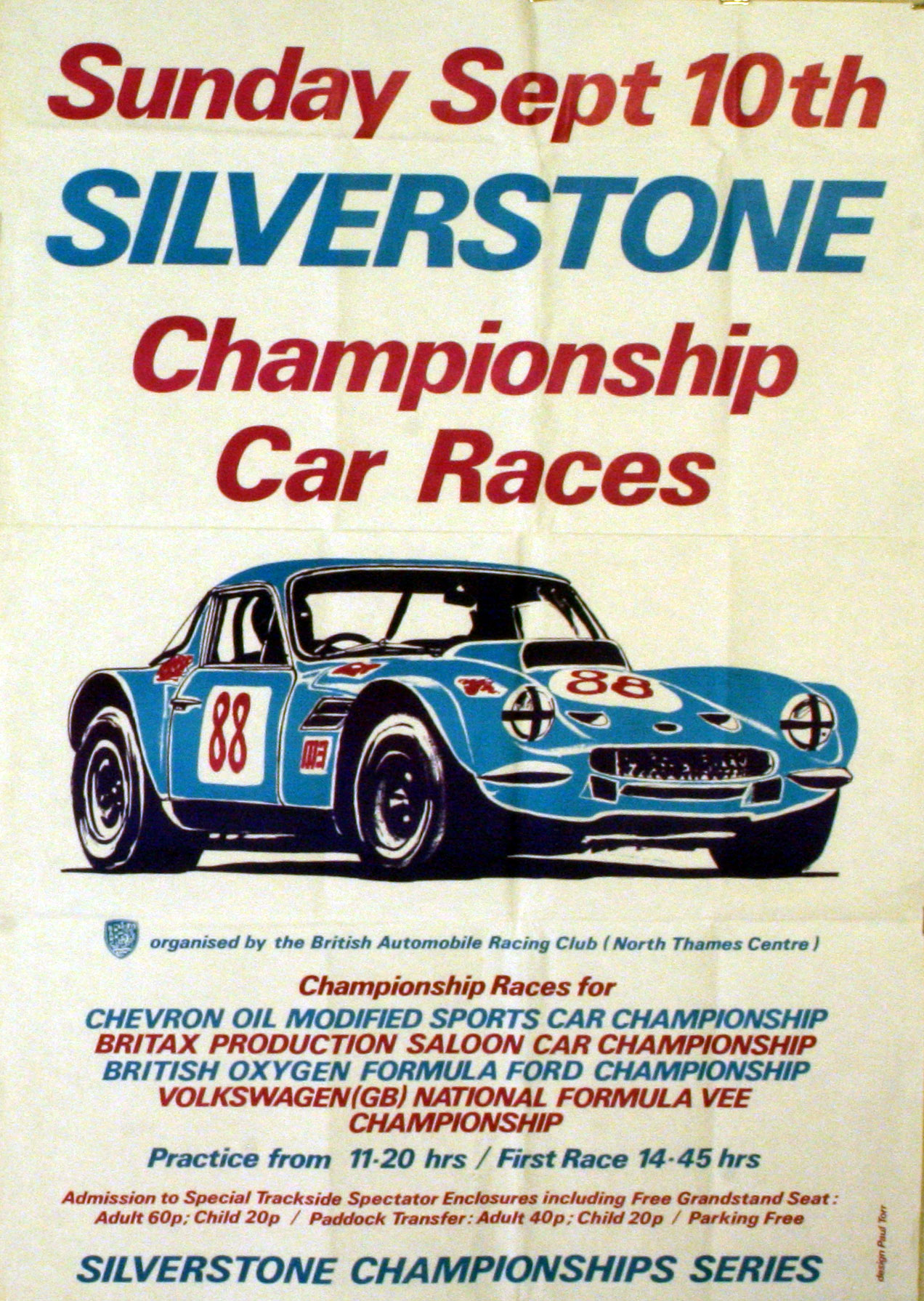 Sport Poster Silverstone Championships car races