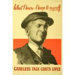 War Poster Careless Talk WWII UK