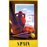 Travel Poster Spain Guitar Guy Georget