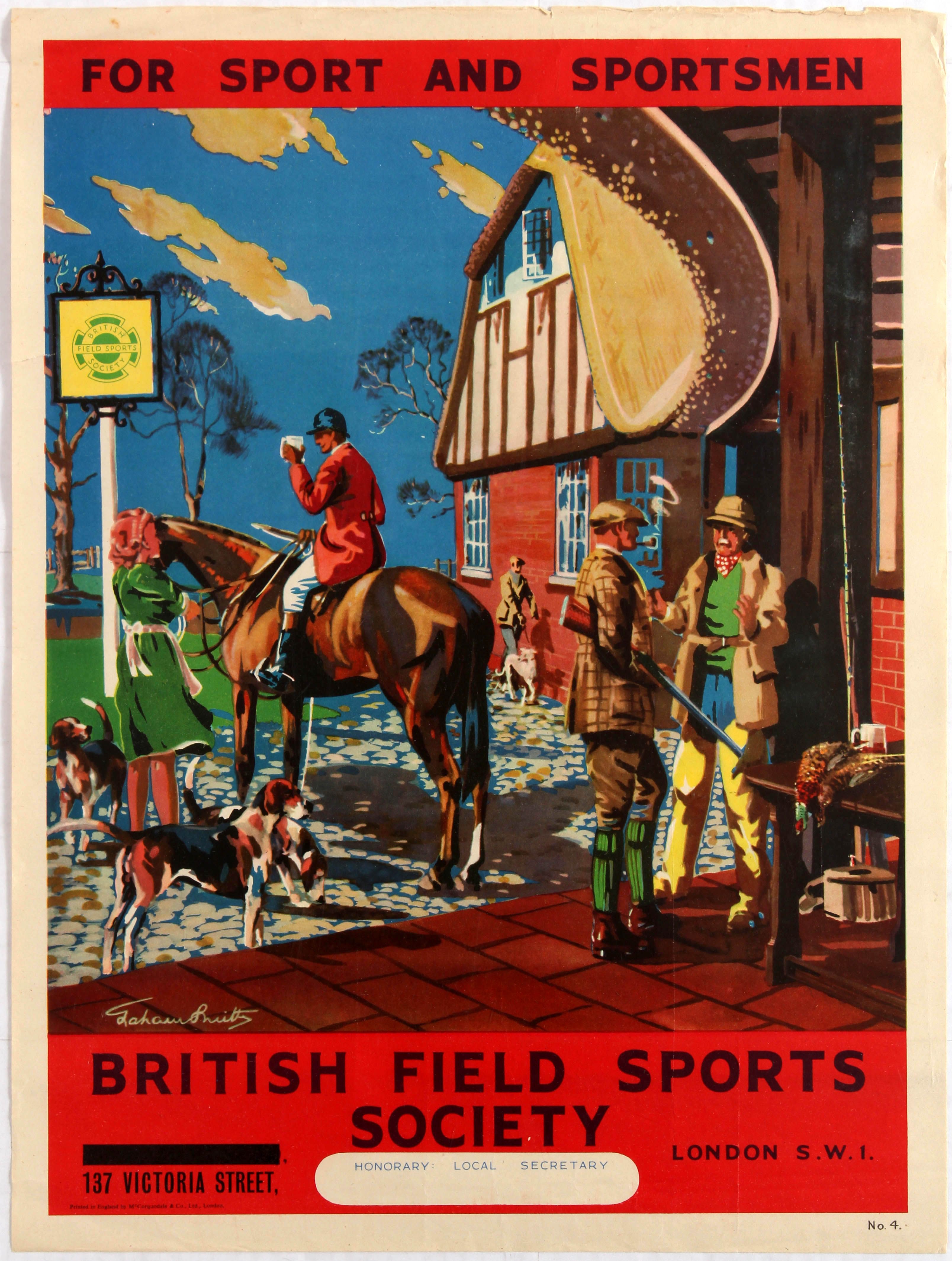 Advertising Poster Sport and Sportsmen Britain