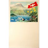 Advertising Poster Spring in Switzerland Gerbig Richard 1940s