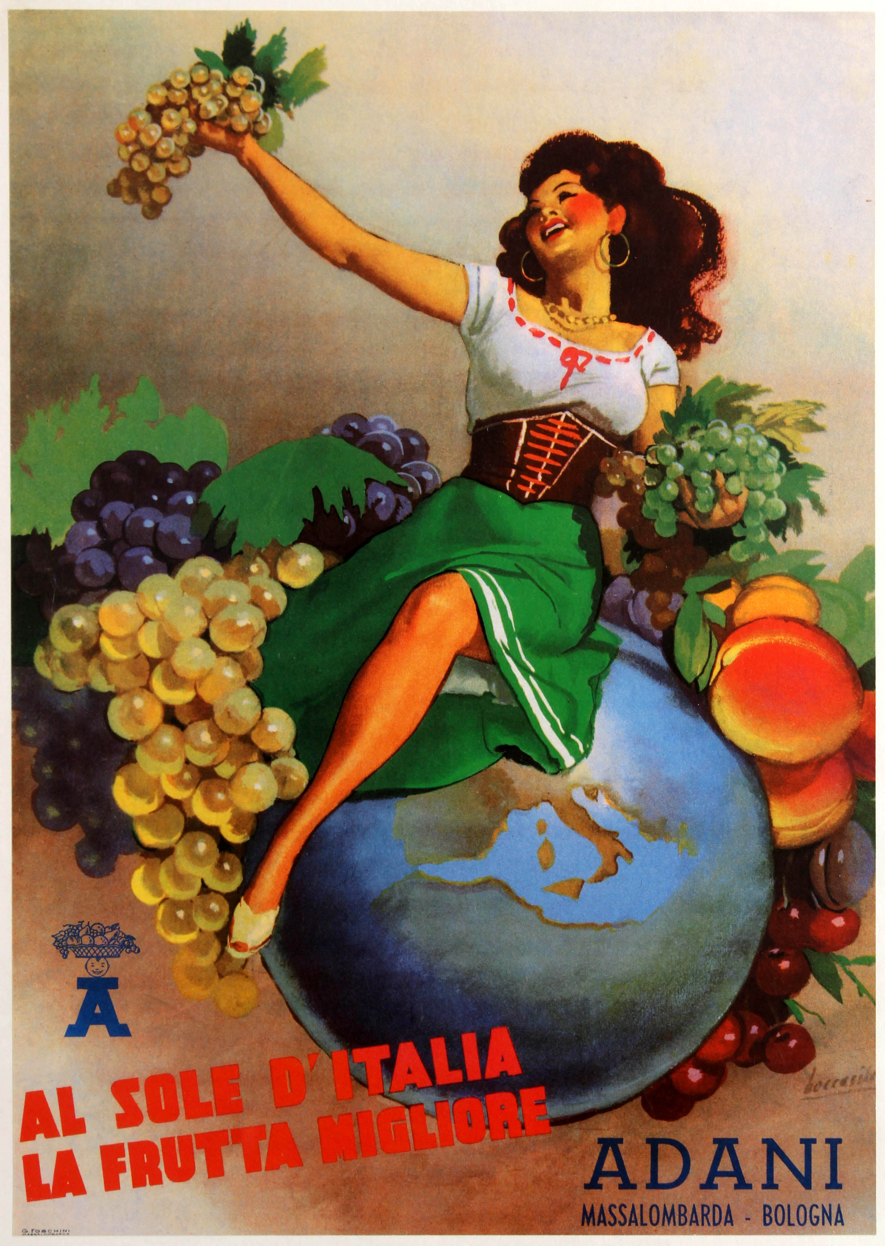 Advertising Poster Adani Fruits Boccasile 1950s