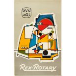 Advertising Poster Rex Rotary M4 Midcentury Modern