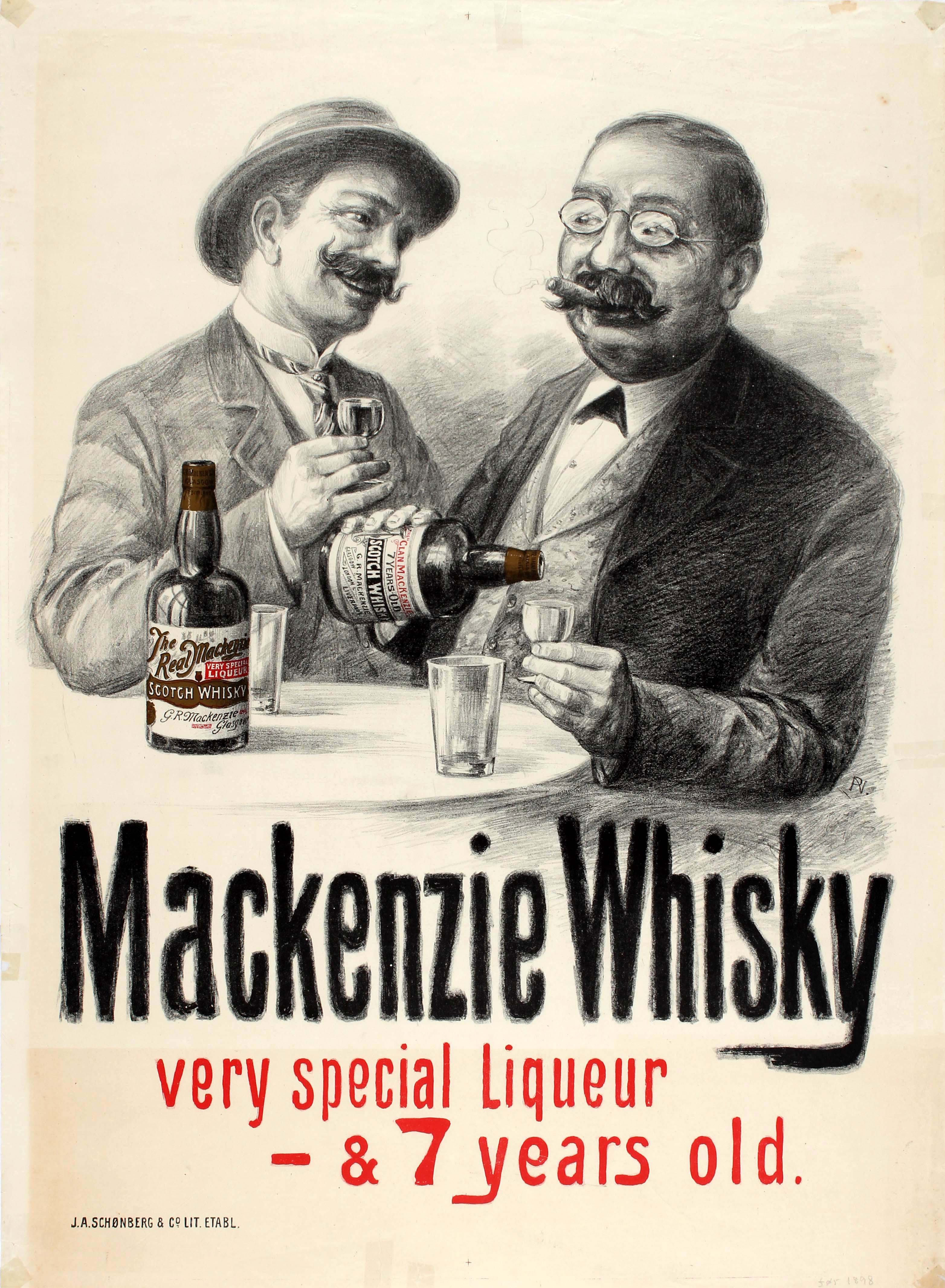 Advertising Poster Mackenzie Whisky Scotch Liqueur