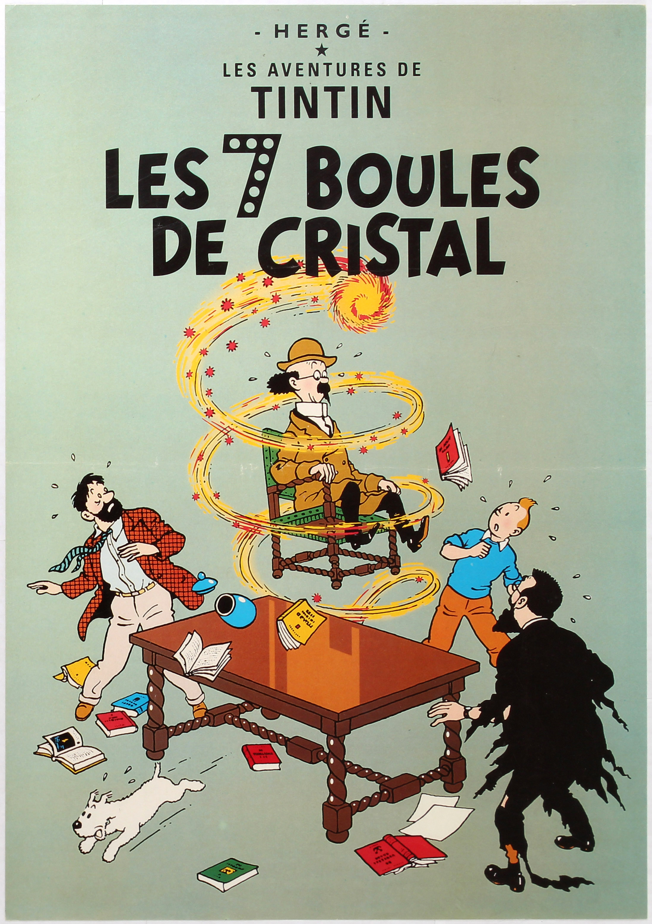 Advertising Poster The Adventures of Tintin The Seven Crystal Balls Herge