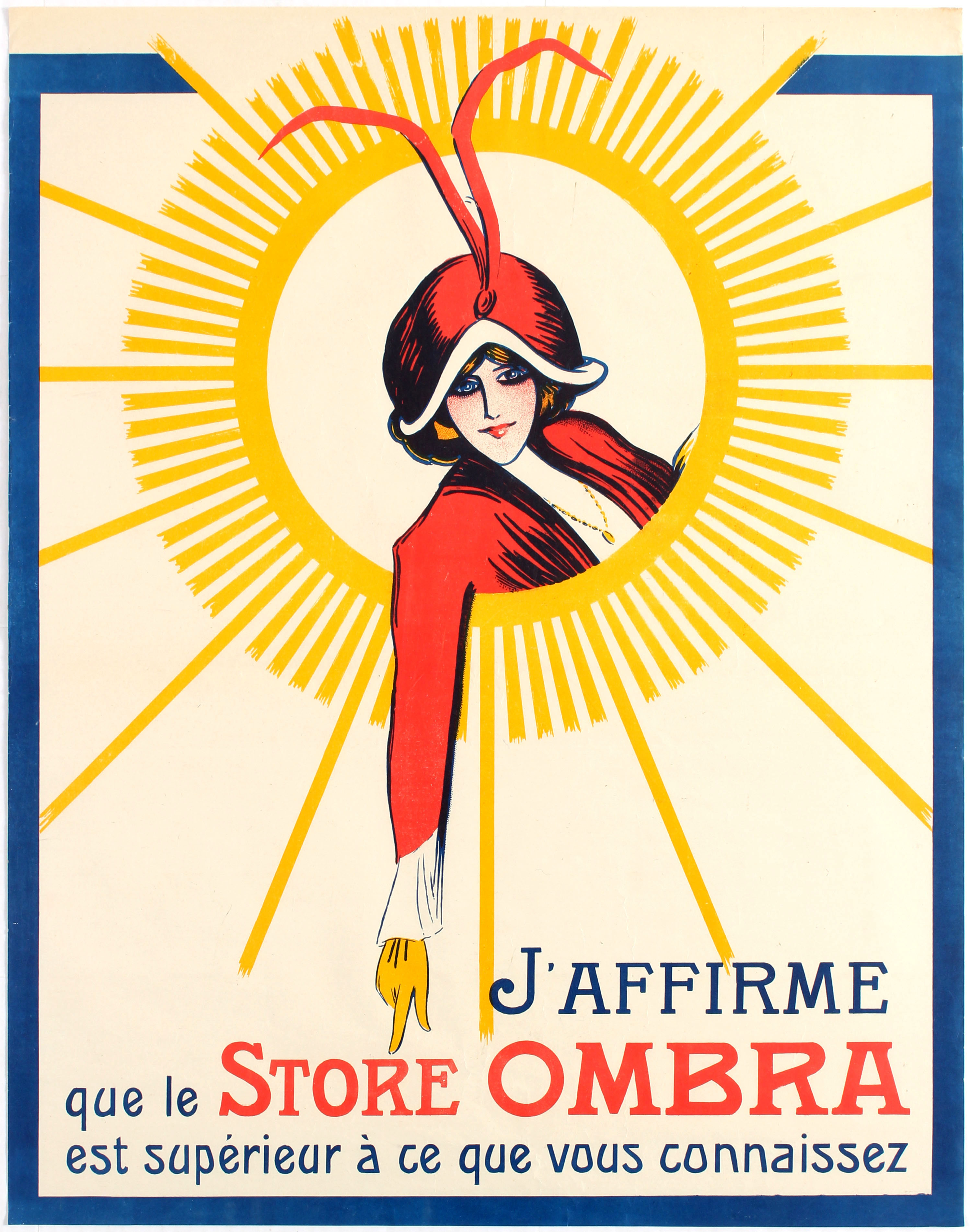 Advertising Poster Art Deco Ombra Belgium