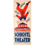 Advertising Poster New Programme Schichtl Theater Art Deco