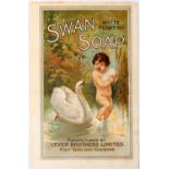 Advertising Poster Swan Soap Victorian Child