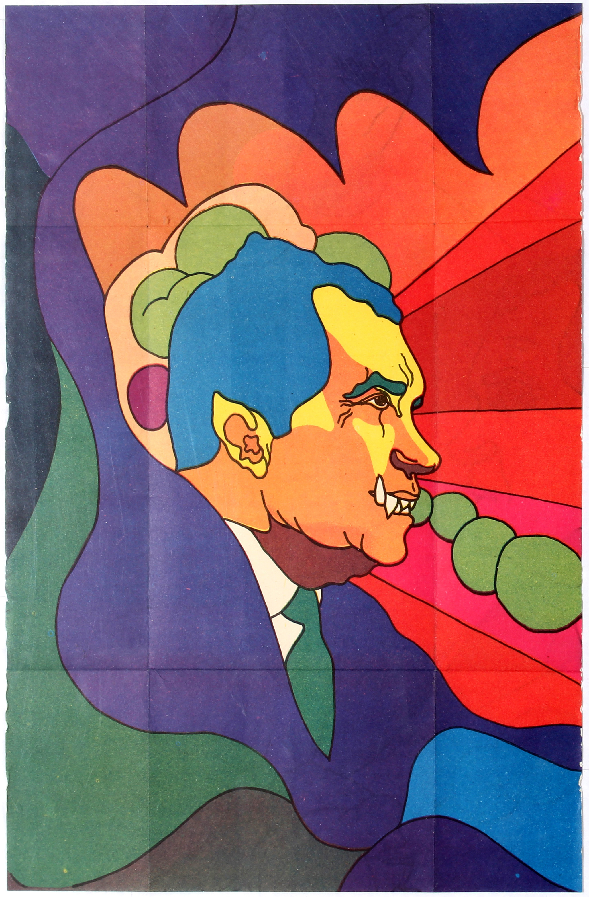 Cuba Propaganda Poster OSPAAAL Nixon Vampire Transformation Rostgaard