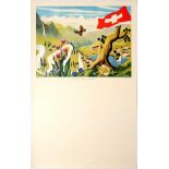 Advertising Poster Summer in Switzerland Gerbig Richard 1940s