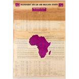 Advertising Poster Independent African and Malagasy States 1960s