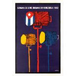 Cuba Advertising Poster Cuban Film Week Venezuela Bachs