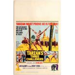 Movie Poster Three Challenges Tarzan USA Jock Mahoney