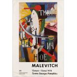 Art Exhibition Poster Malevich Pompidou Capogrossi Guida Atget