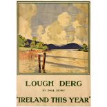 Travel Poster Lough Derg Ireland Paul Henry