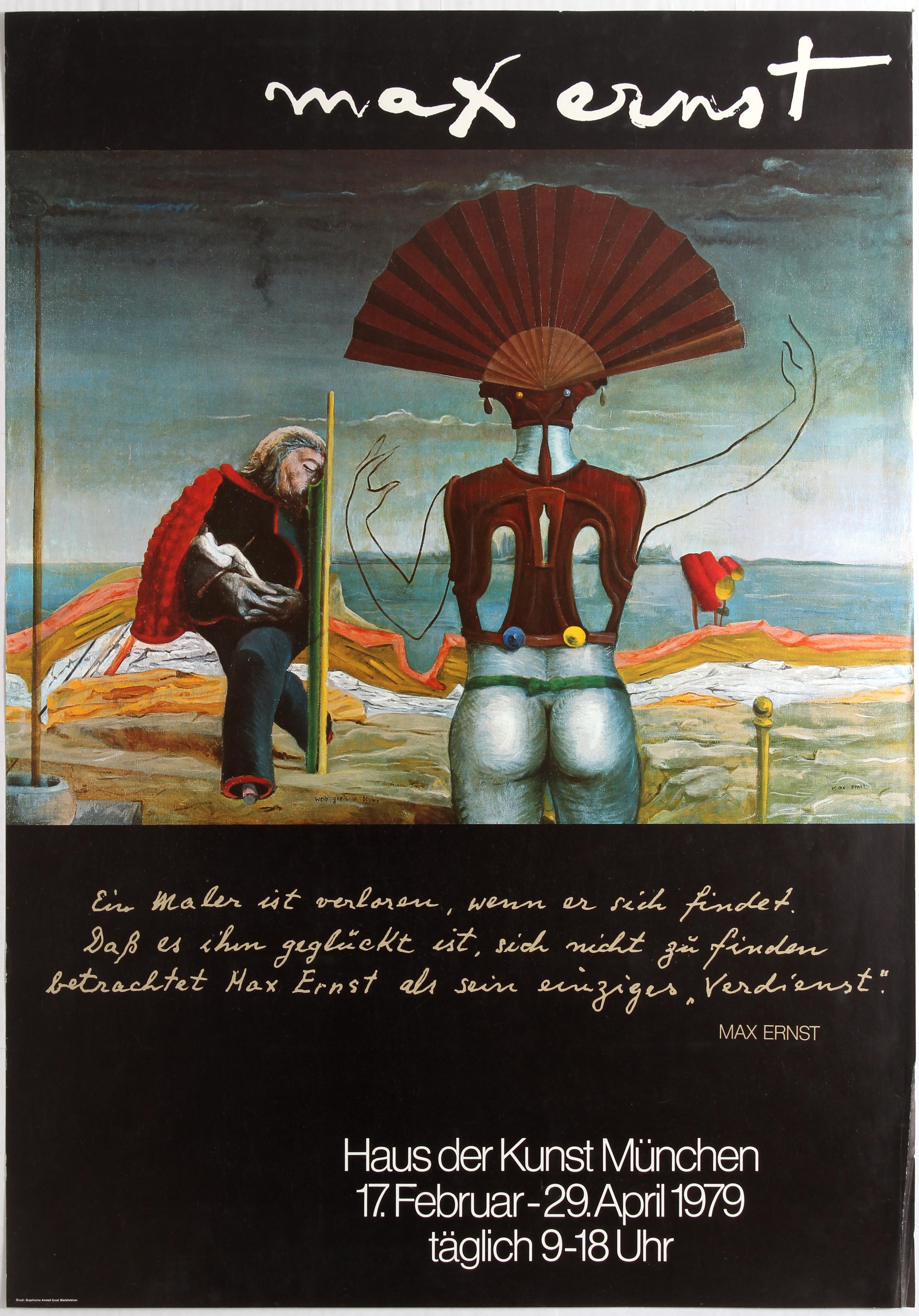 Art Exhibition Poster Max Ernst Guggenheim Joseph Cornell Casorati Lipchitz - Image 2 of 5